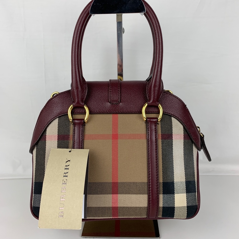 Burberry Small Milverton House Check Satchel - Picture 2 of 7